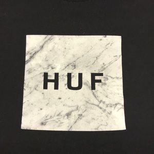 HUF block dye tee shirt black
